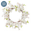 I & T Cherry Blossom Wreath Cream 66cm
